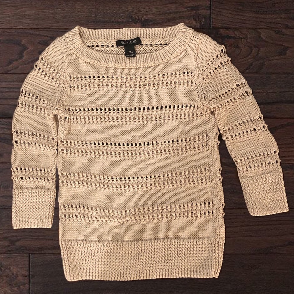 White House Black Market Cream Sweater NWOT